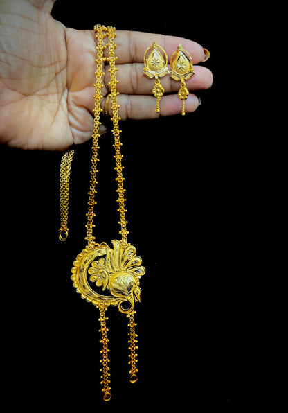 Copper based Gold plated long har for women