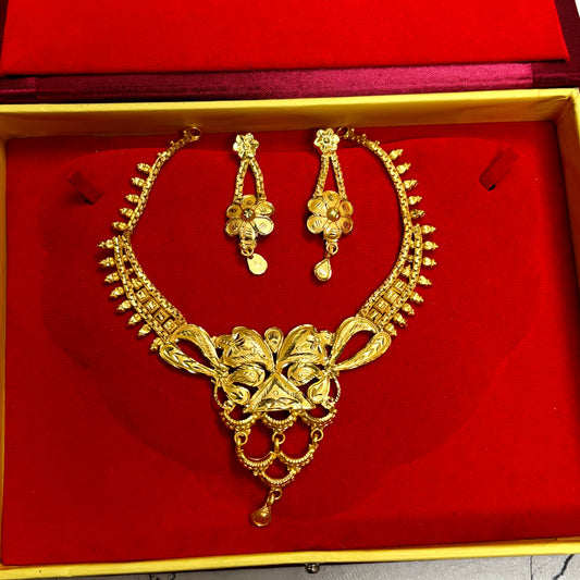 Gold plated copper based necklace for women