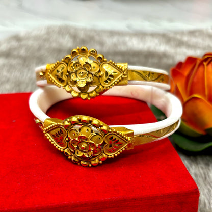 Gold plated original breslate shankha for women