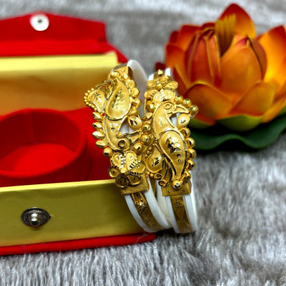 Gold plated original breslate shankha for women